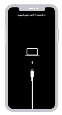 iphoneのリカバリーモードの画面